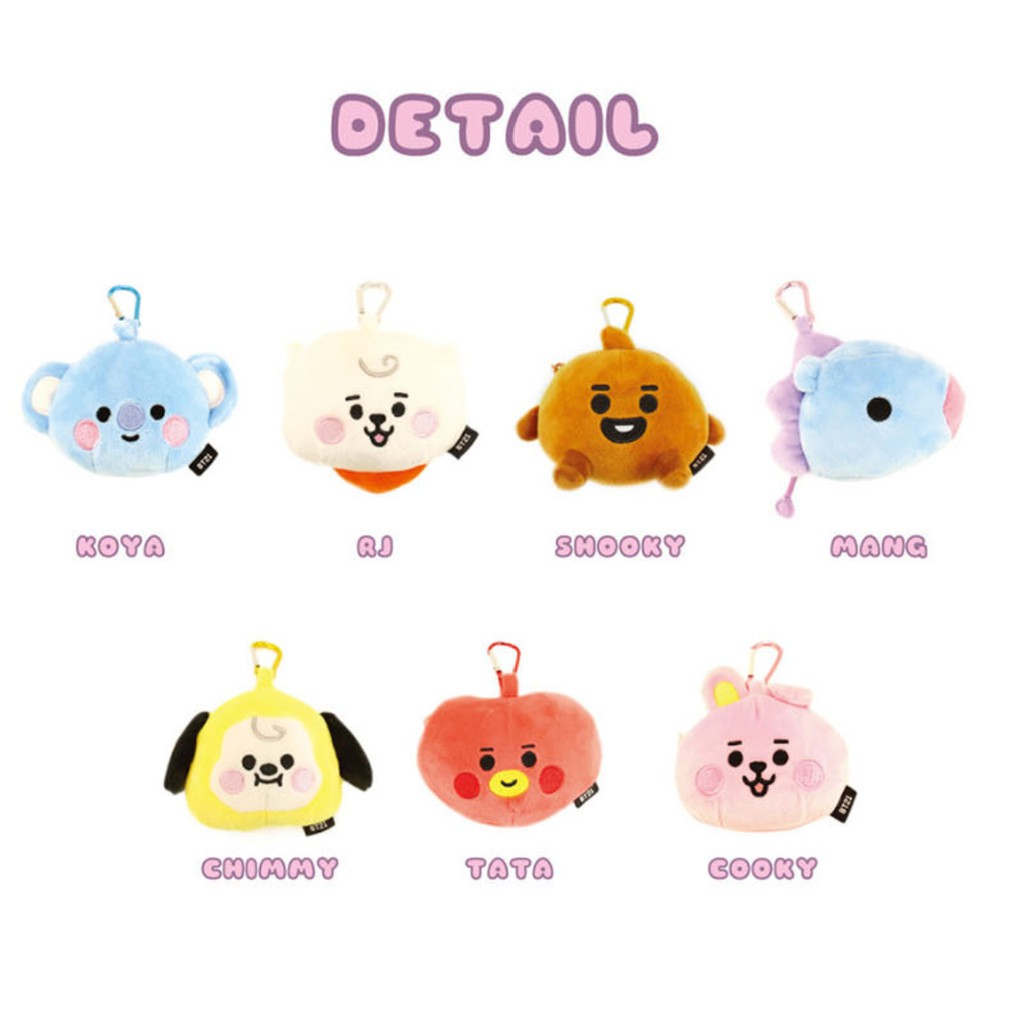 VÍ ĐỰNG ĐỒNG XU, ĐỒ CÁ NHÂN, LÀM MÓC KHÓA BT21 COIN CASE