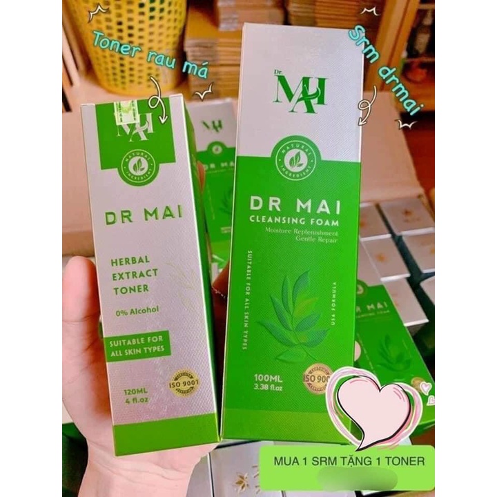 Combo sữa rửa mặt tặng toner Dr. mai thảo mộc
