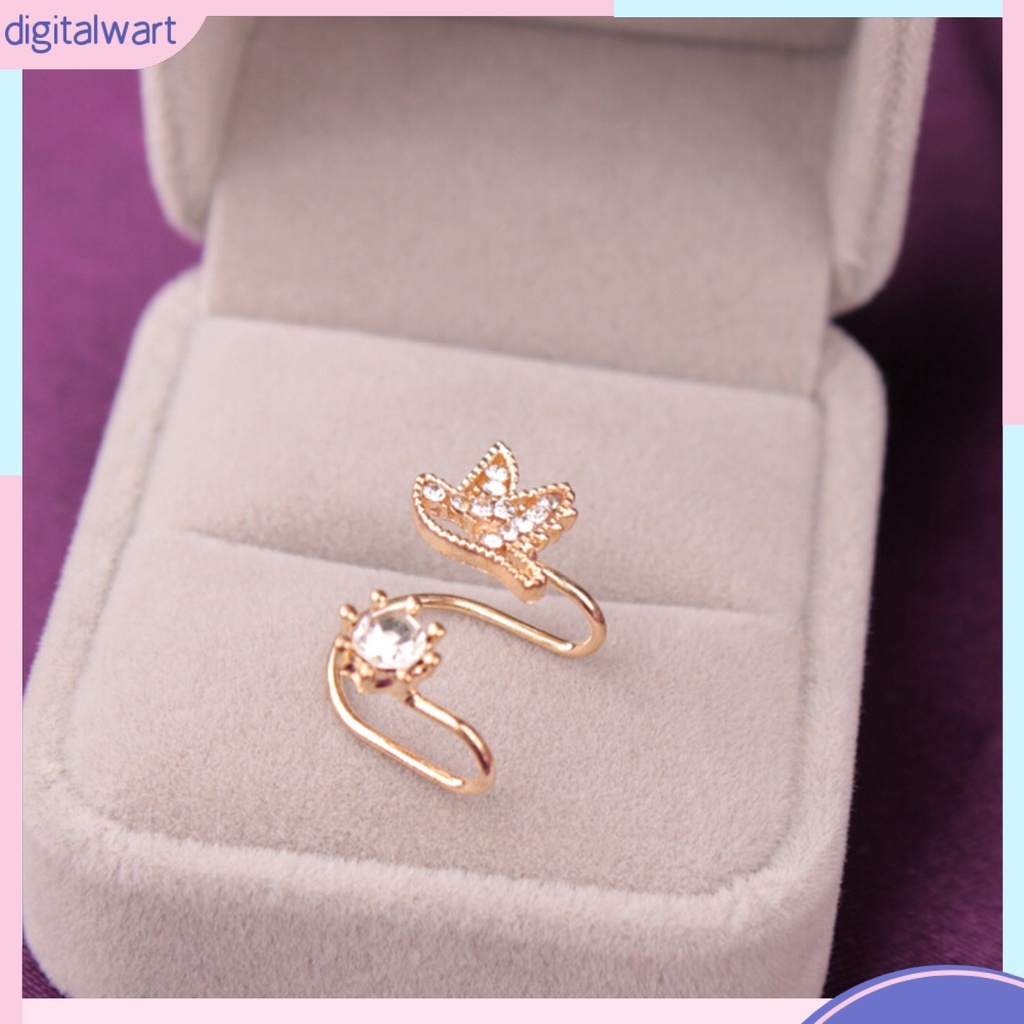 Khuyên gắn vành tai hình chú chim đính đá thời trang cho nữ