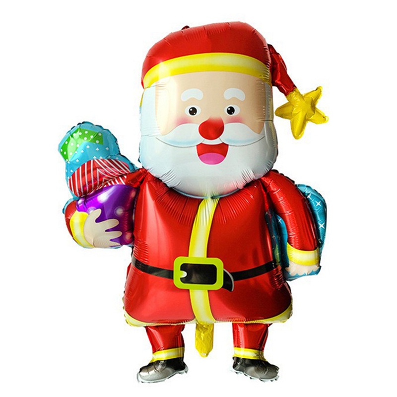Tmdbyx Bong bóng lá nhôm hình vớ ông già noel trang trí cây thông giáng sinh