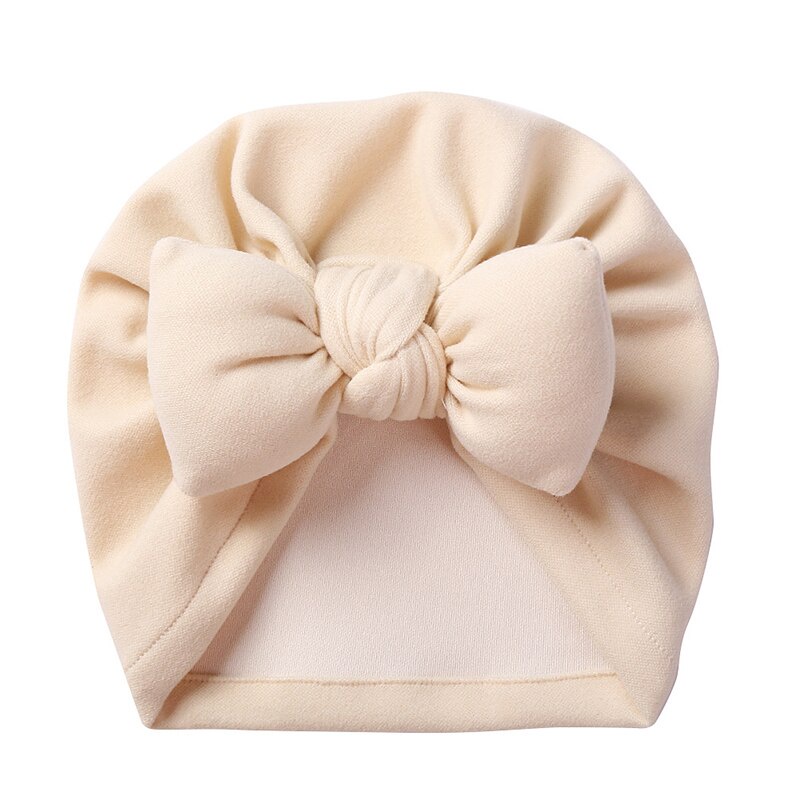 Mũ Turban Cotton Mềm Mại Giữ Ấm Cho Bé Gái