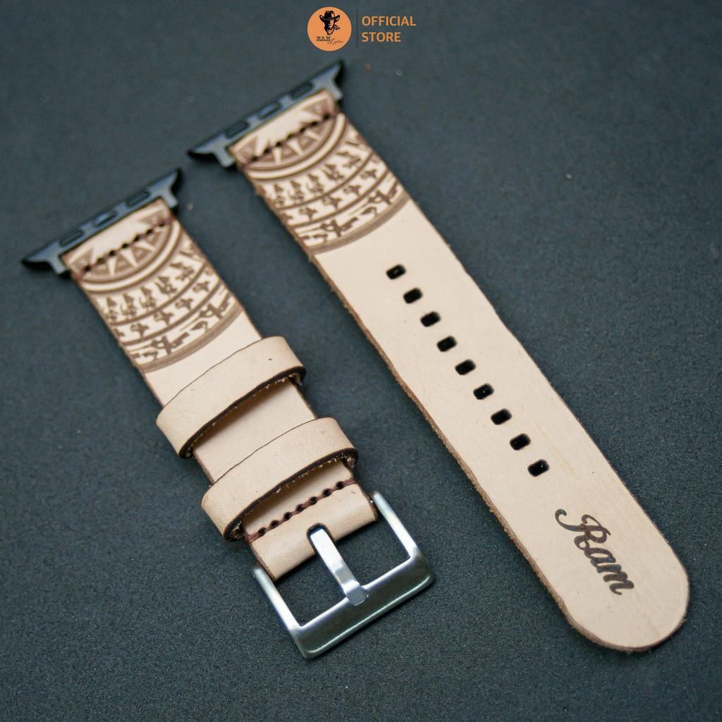 Dây Đồng Hồ AW 2,3,4,5,6,7,8, AW Ultra Da Bò Thanh Lịch - RAM Leather Simple trống đồng vegtan