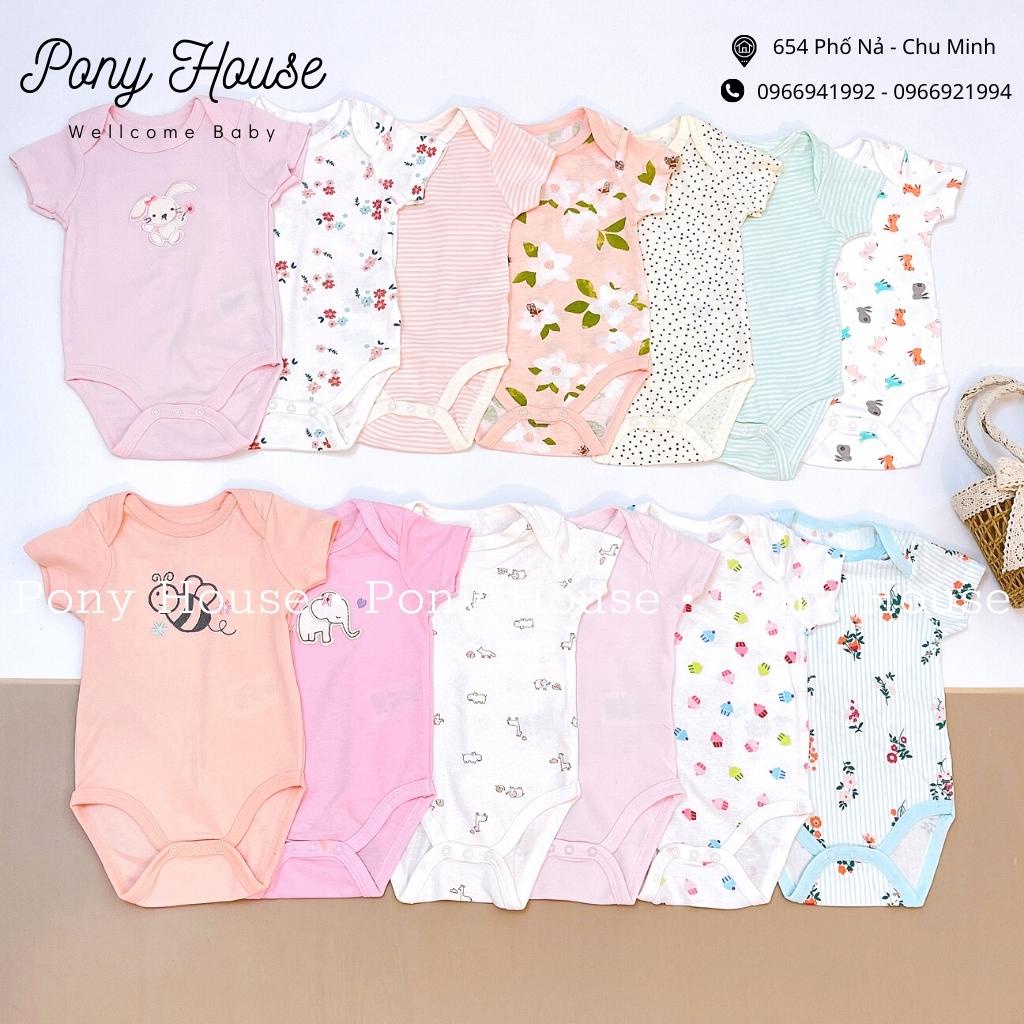 Body Chip Cộc Tay Bodysuit  Hàng Quảng Châu Chất Cotton Siêu Đẹp Mềm Mát Cho Bé Gái Từ Sơ Sinh đến 9 Tháng