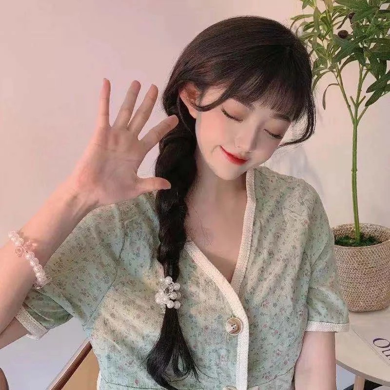 Dây Cột Tóc Đính Hạt Pha Lê Hình Gấu Hoạt Hình Màu Kẹo Dễ Thương Phong Cách Hàn Quốc Cho Nữ