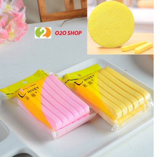 [Bịch 12 Miếng] Bông Mút Rửa Mặt Bọt Biển Dạng Nén Chivey Mềm Gói 12 Cái - O2O Shop