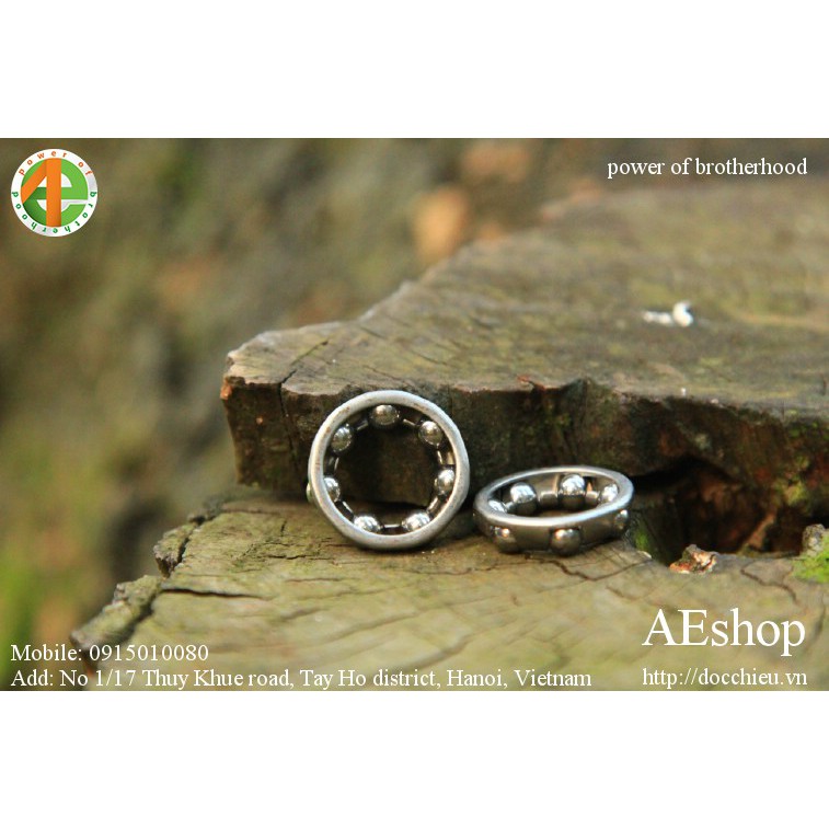 ổ bi xe đạp 7 viên đường kính dày 5mm đường kính trong 12mm đường kính ngoài 17mm