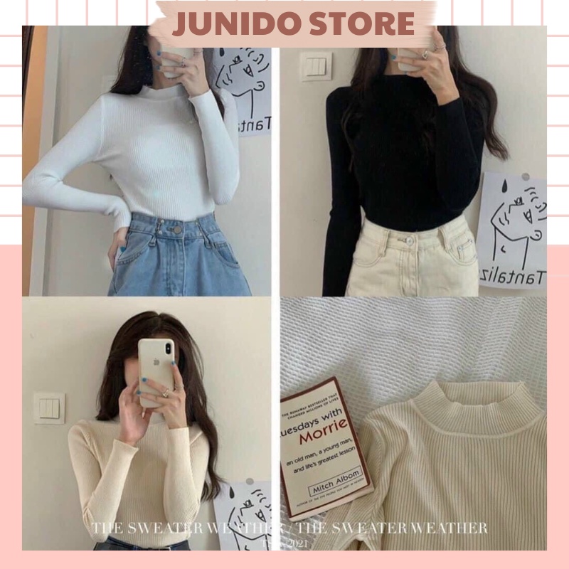 Áo Len Giữ Nhiệt Cổ 3 Phân Chất Siêu Mịn Freesize JUNIDO AL1