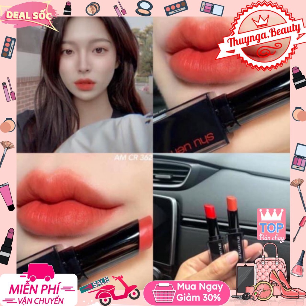 ✿[TẶNG KÈM BILL] Son SHU UEMURA màu 362 hồng cam san hô nhật chuẩn auth 100% #THUYNGA.BEAUTY.SHOP#