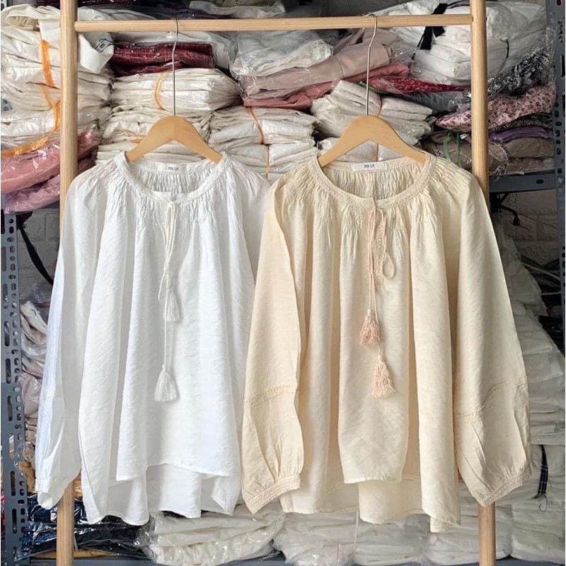 Áo Babydoll tay bồng Vintage