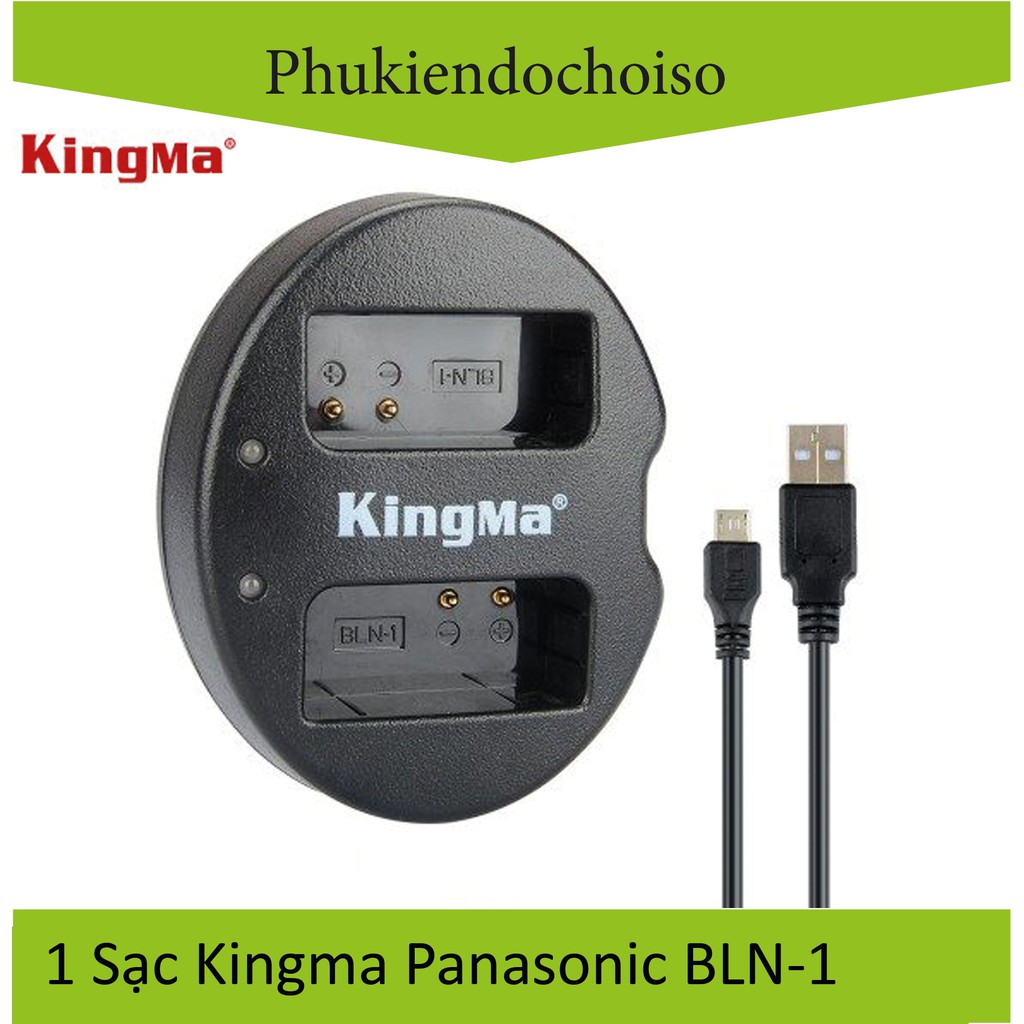 Bộ 2 pin 1 sạc Kingma cho OLYMPUS BLN-1 + Hộp đựng Pin, Thẻ nhớ