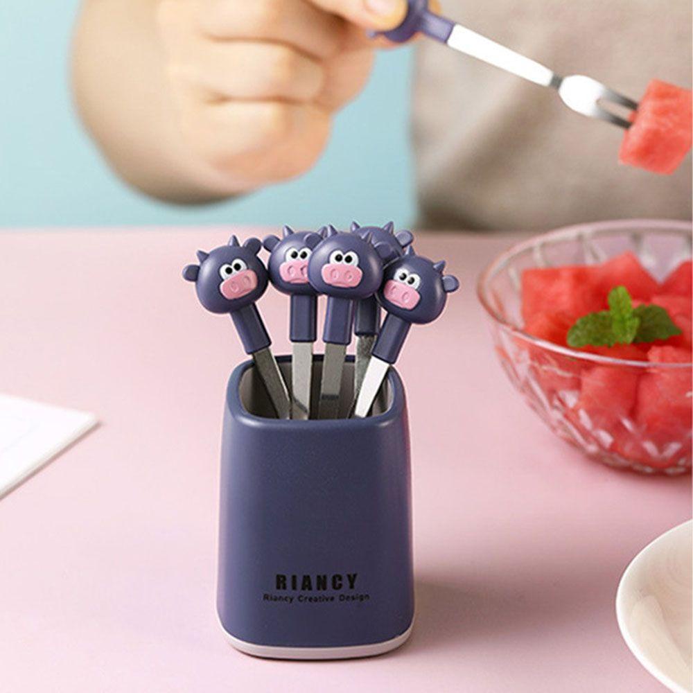 Nĩa Ăn Trái Cây Bằng Nhựa Ppsic Tái Sử Dụng Được Cho Trẻ Em