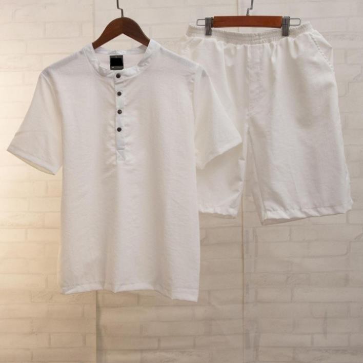 Bộ Đũi Nam Cộc Tay Cổ Tàu, Chất Đũi Thái, Form Chuẩn Mặc Mát Lạnh Đủ Màu | BigBuy360 - bigbuy360.vn