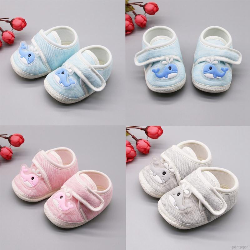 WALKERS Giày Vải Cotton Đế Mềm Hoạ Tiết Hoạt Hình Cho Bé Tập Đi