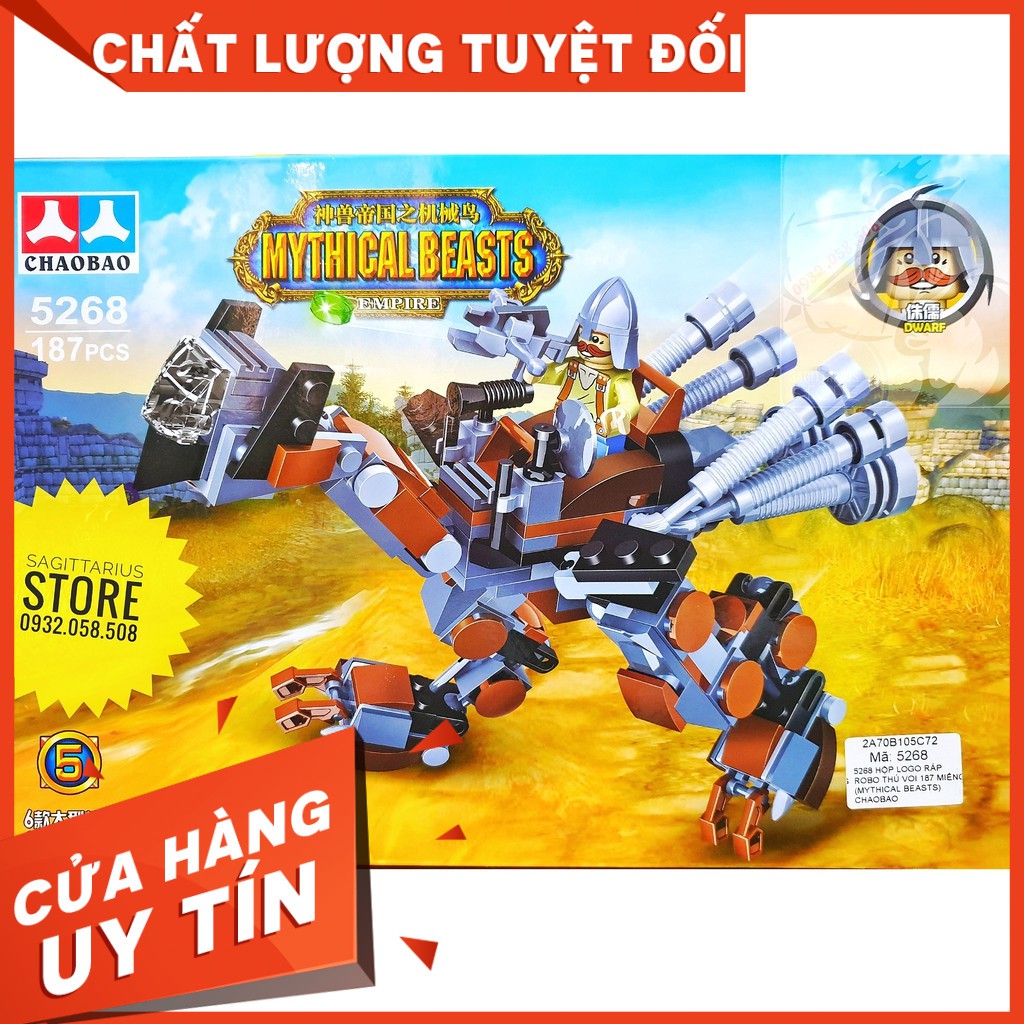 [HOT]LEGO CHAOBAO 5268-5 Lắp Ráp Chim Cơ Khí - Mechanical Birds Dwarf ( 187 Mảnh )-Hàng Có Sẵn