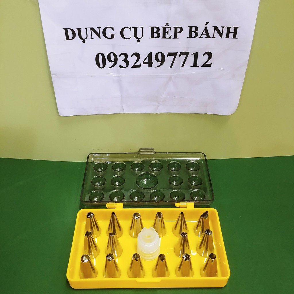 BỘ 18 ĐUI BẮT BÔNG KEM INOX
