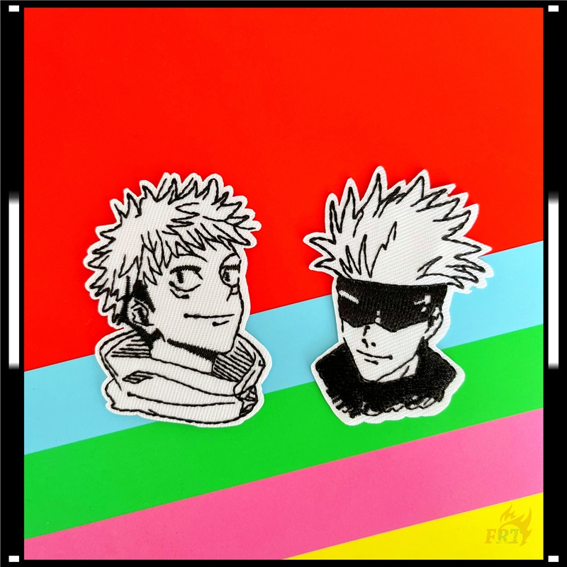 ♥ Miếng Dán Ủi Họa Tiết Itadori Yuji & Gojo Satoru - Jujutsu Kaisen ♥ 1 Sticker Ủi Thêu Hình Anime