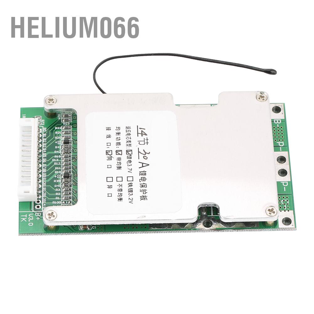 Bảng mạch bảo vệ pin Lithium BMS PCB cân bằng sạc bảo vệ quá dòng/ quá tải/ ngắn mạch 14S 50V 30A