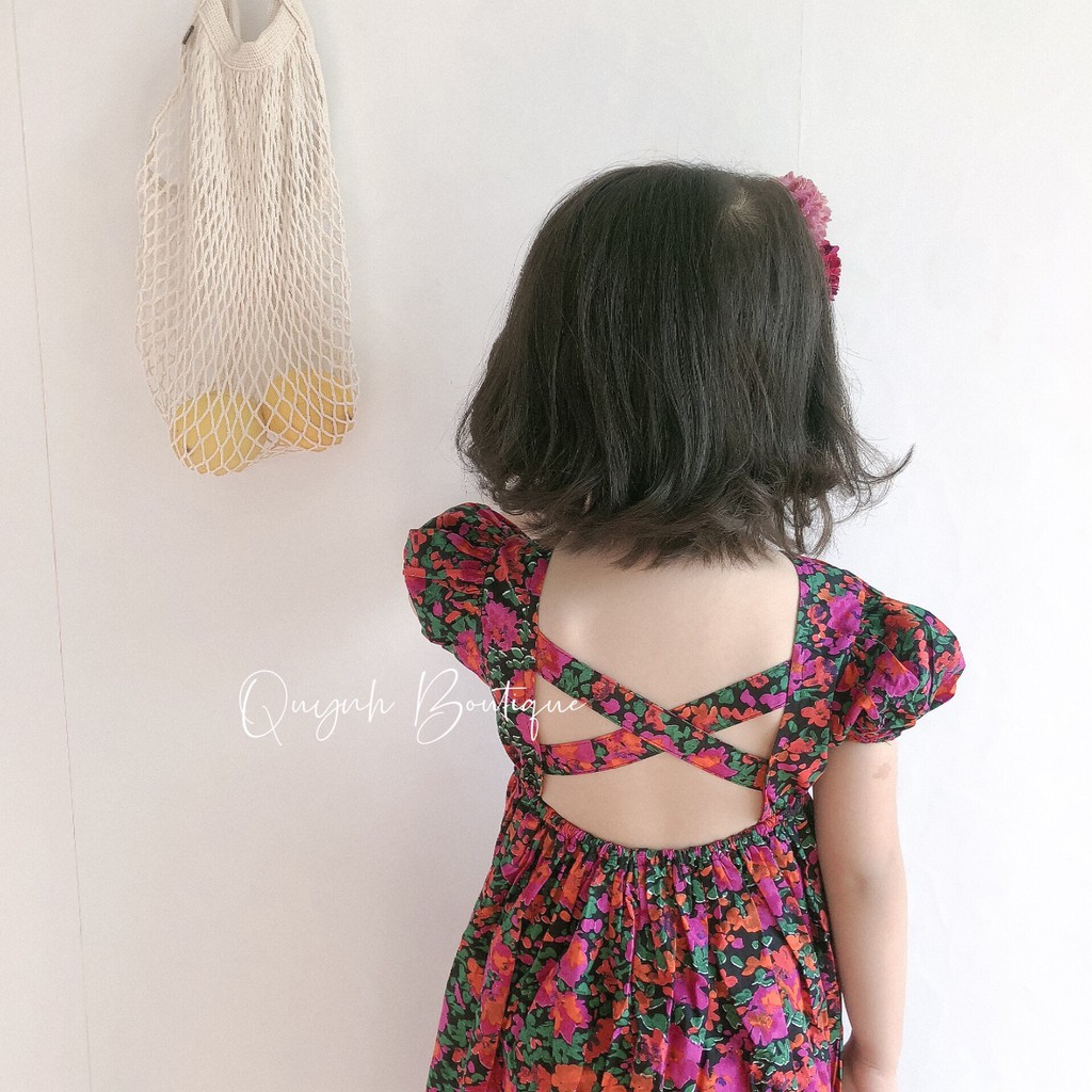 Quần áo trẻ em [ QUỲNH BOUTIQUE ] váy đầm babydoll hoa nhí bé gái