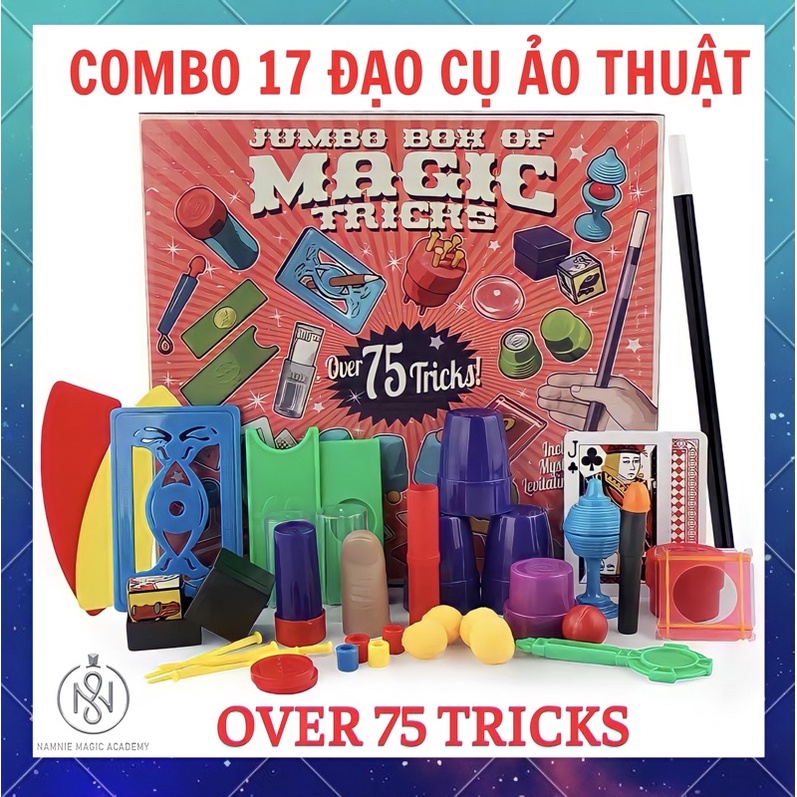 Combo Đạo Cụ Ảo thuật Nhập Khẩu hơn 75 trò ảo thuật  - Đồ chơi giáo dục trẻ em - Khéo léo thông minh-HÀNG CÓ SẴN