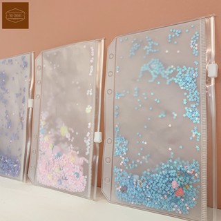 (Video) Túi zip Lấp lánh 6 lỗ sổ còng Planner A5/A6
