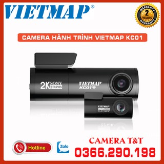 {NHẬP MÃ GIẢM NGAY 300K} CAMERA HÀNH TRÌNH VIETMAP KC01 - GHI HÌNH KÉP TOÀN CẢNH TRƯỚC VÀ SAU - TẶNG KÈM THẺ NHỚ VIETMAP