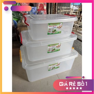 Thùng chữ nhật đựng đồ chơi quần áo, gạo nhựa việt nhật. Thùng đa năng có nắp đậy
