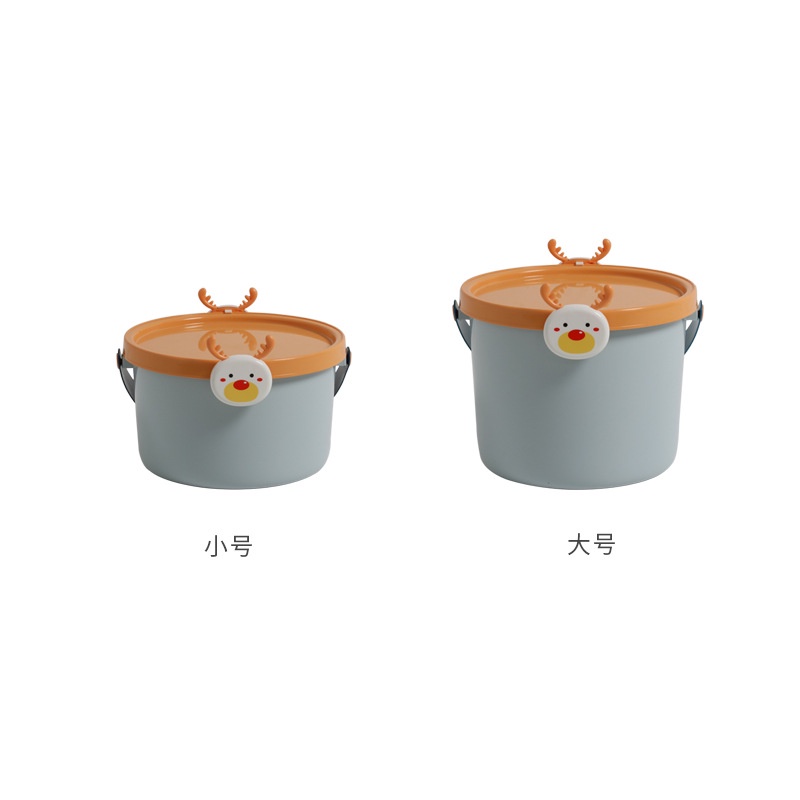 [COMBO] Hộp nhựa đựng đồ chơi hình tròn cho bé đa năng Nemby có nắp đậy hoạ tiết hoạt hình dễ thương (Combo)