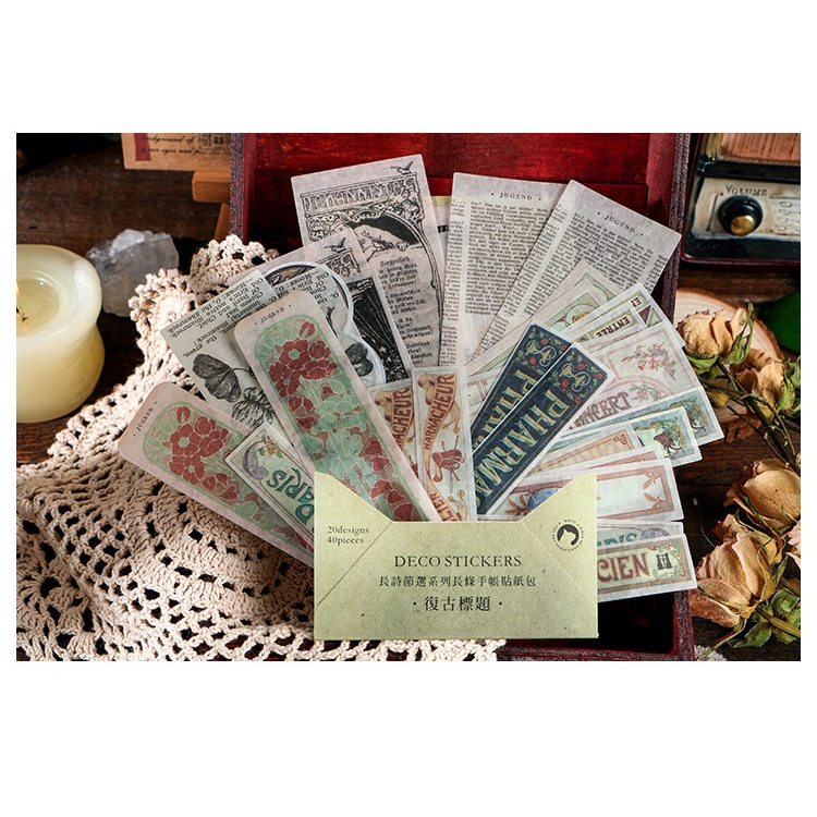 Giấy trang trí sổ tay họa tiết cute set 50 tờ MODINA, giấy trang trí vintage trang trí thiệp, quà, nhật ký