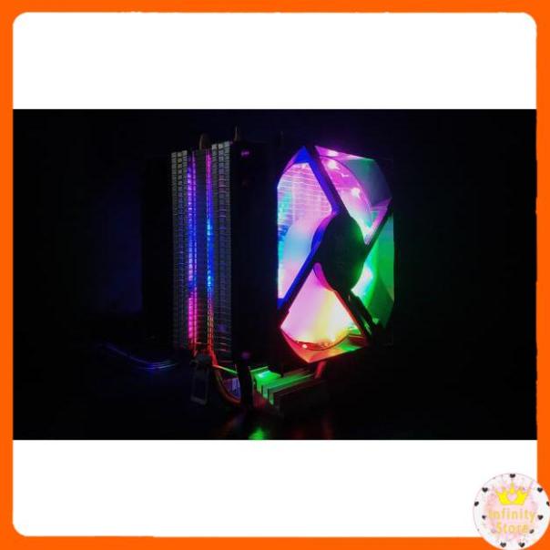 QUẠT TẢN NHIỆT CPU SNOWMAN LED RGB 2 QUẠT INFINY DECOR