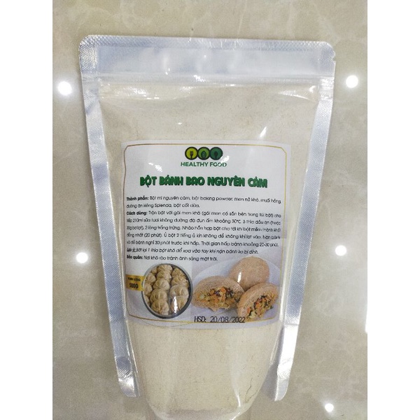 1kg Bột BÁNH BAO nguyên cám ăn kiêng giảm cân Eatclean (có sẵn men nở)