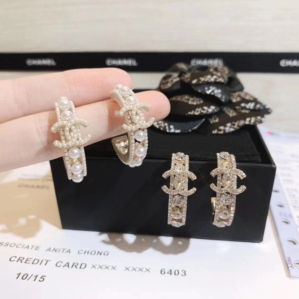 Đôi bông tai mạ bạc 925 đính đá thời trang cho nữ
