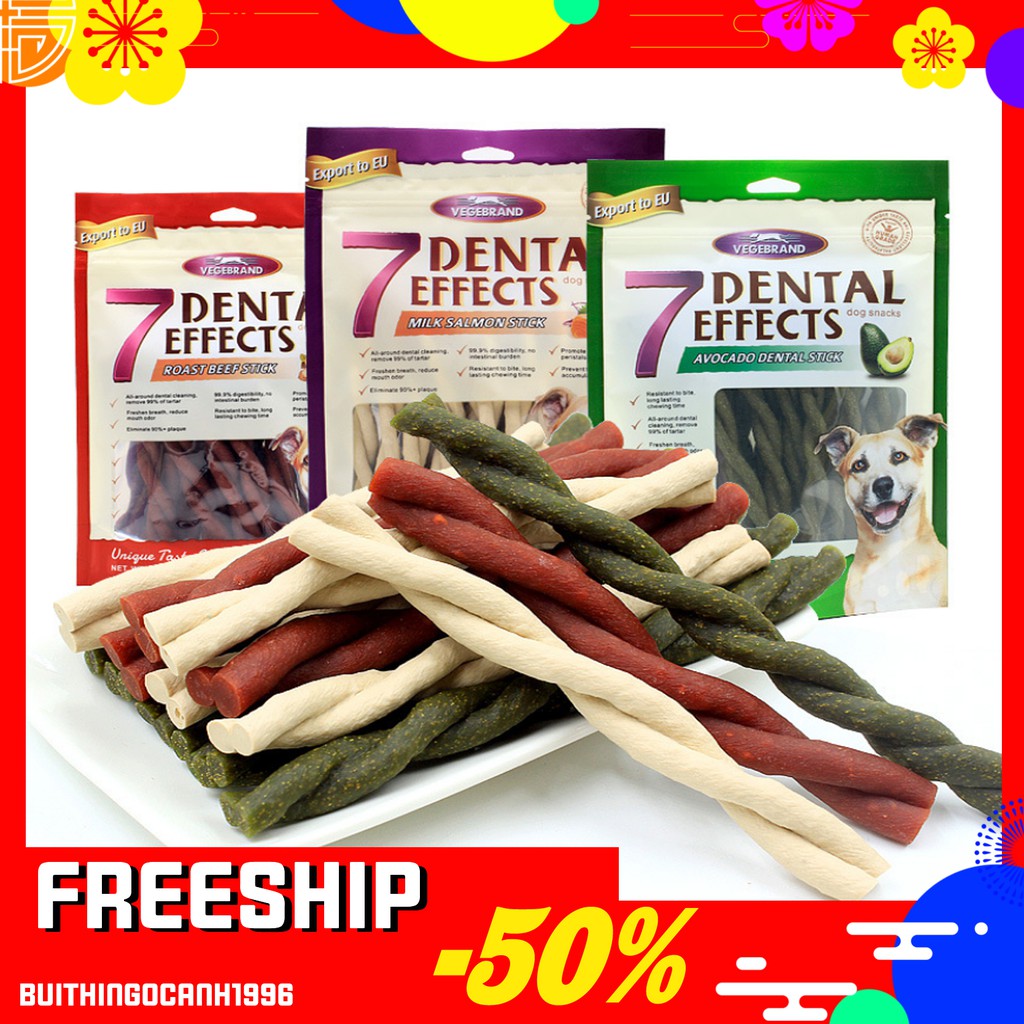 1 que XƯƠNG CHO CHO GẶM 7 DENTAL NHIỀU VỊ