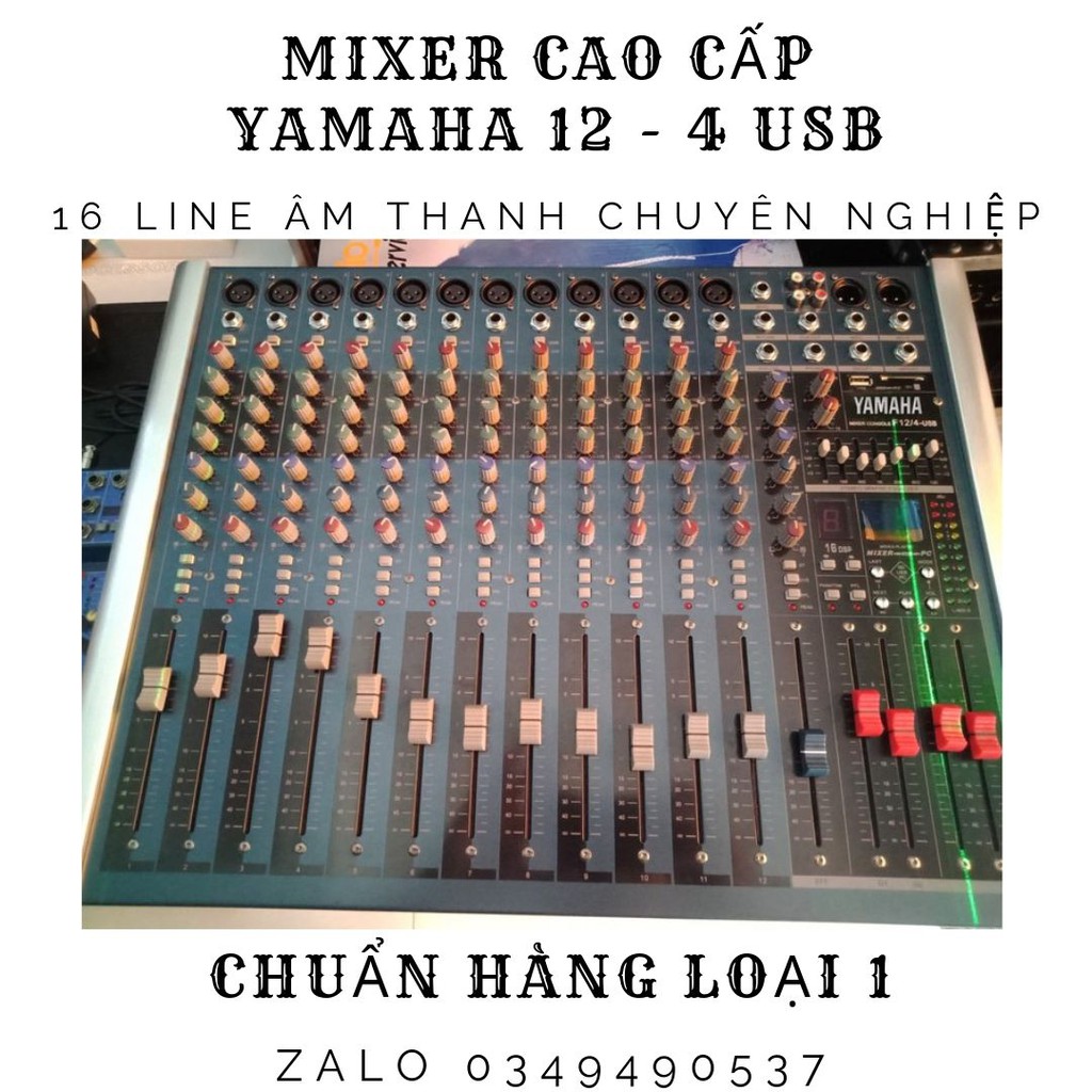 Mixer YAMAHA 12 - 4 USB cao cấp, xử lý âm thanh chuyên nghiệp