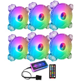  Bộ 2 đến 8 Fan RGB Coolmoon Kim Cương Phiên Bản Mới   Hub Có Led RGB  - Quạt Tản Nhiệt Máy Tính 