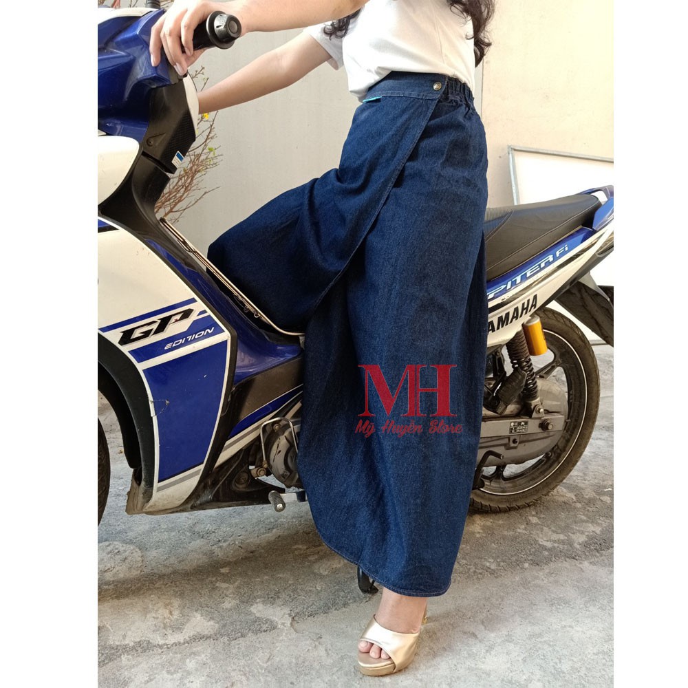 Váy Chống Nắng Dạng Quần Jean Chất Liệu Cotton Dày Dặn Và Mềm Mại Thêu Họa Tiết Có Nút Bấm Chân Tiện Lợi Mỹ Huyền Store | BigBuy360 - bigbuy360.vn