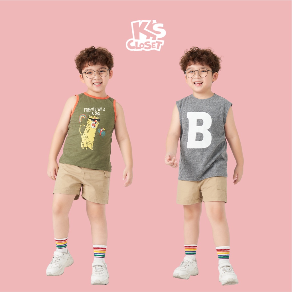 Áo Sát Nách Bé Trai K'S CLOSET (2 14 tuổi) Cotton KT205TWS/KT123TWS