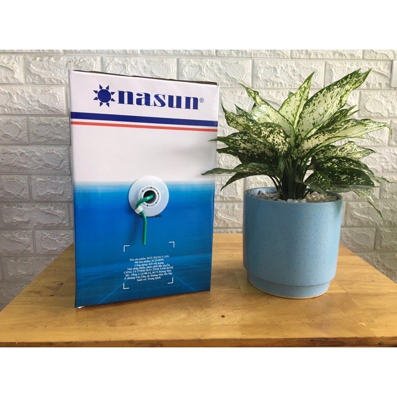 Dây Mạng Cat6 Nasun ECO 0939 Hàng chuẩn 305m Đường Kính Lõi 0.53mm CCA Tốc độ 1000 Mbps