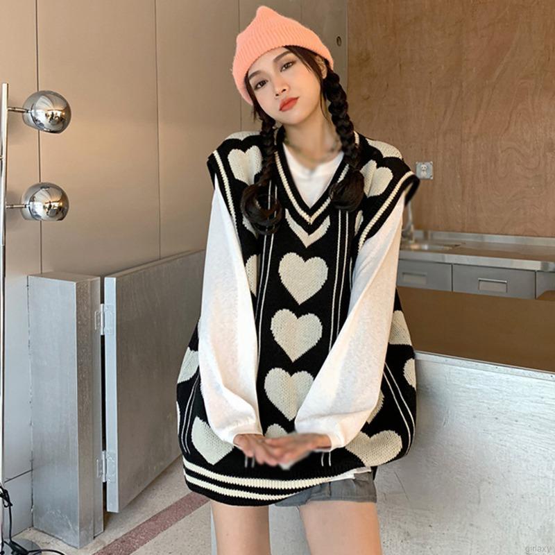 Áo len nữ không tay cổ chữ V thời trang Hàn Quốc | BigBuy360 - bigbuy360.vn