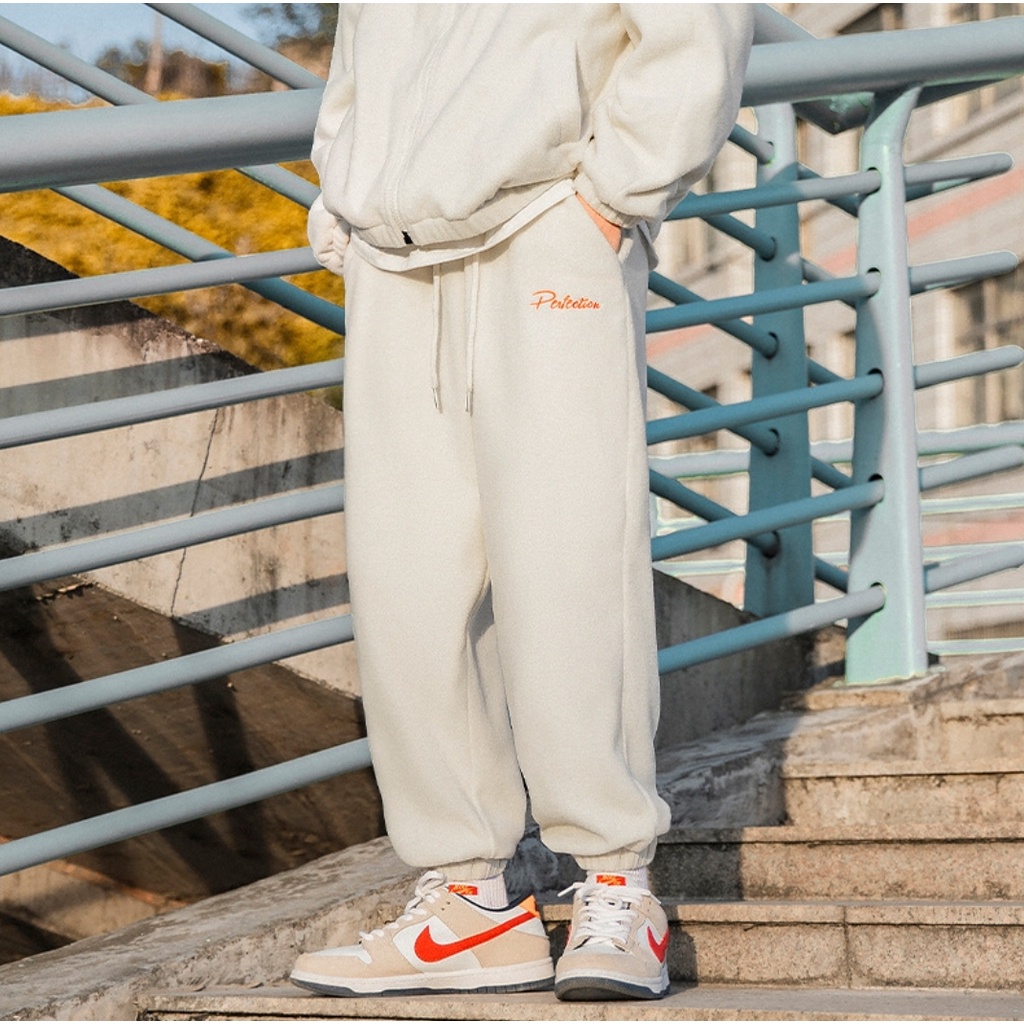 Quần Jogger lông cừu nỉ MEANSTORE pants unisex basic nam nữ cạp chun ống rộng phong cách Hàn Quốc ulzzang