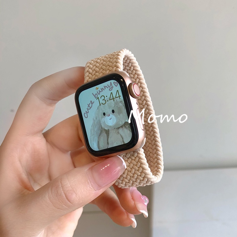 Dây Đeo Bằng Vải Bện Cho Đồng Hồ Thông Minh Smart Watch Series 7 6 SE 5 4 3 45mm 41mm Seri 7 44mm 40mm 38mm 42mm
