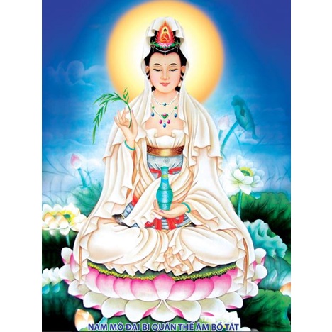 Tranh đính đá toàn bộ tự làm-tranh quan âm bồ tát