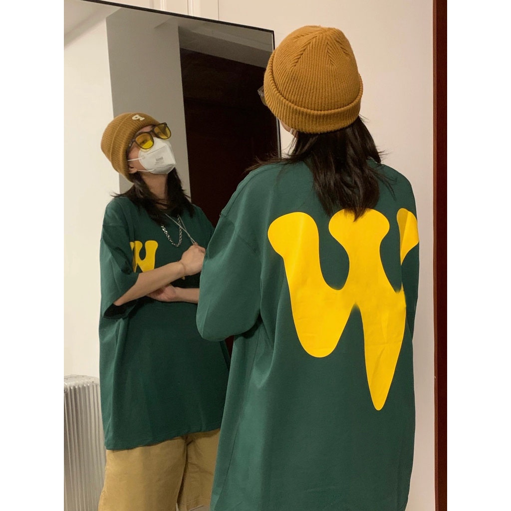 Áo thun nữ rộng rãi Oversize ngắn tay cổ tròn HIPHOT áo unisex form rộng