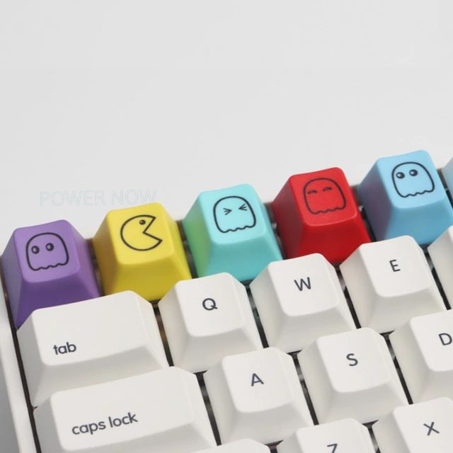 Bộ Keycaps  PBT Lẻ 10 Phím Và Keycap Mario, Pacman 5 Phím. OEM Profile Cho Bàn Phím Cơ
