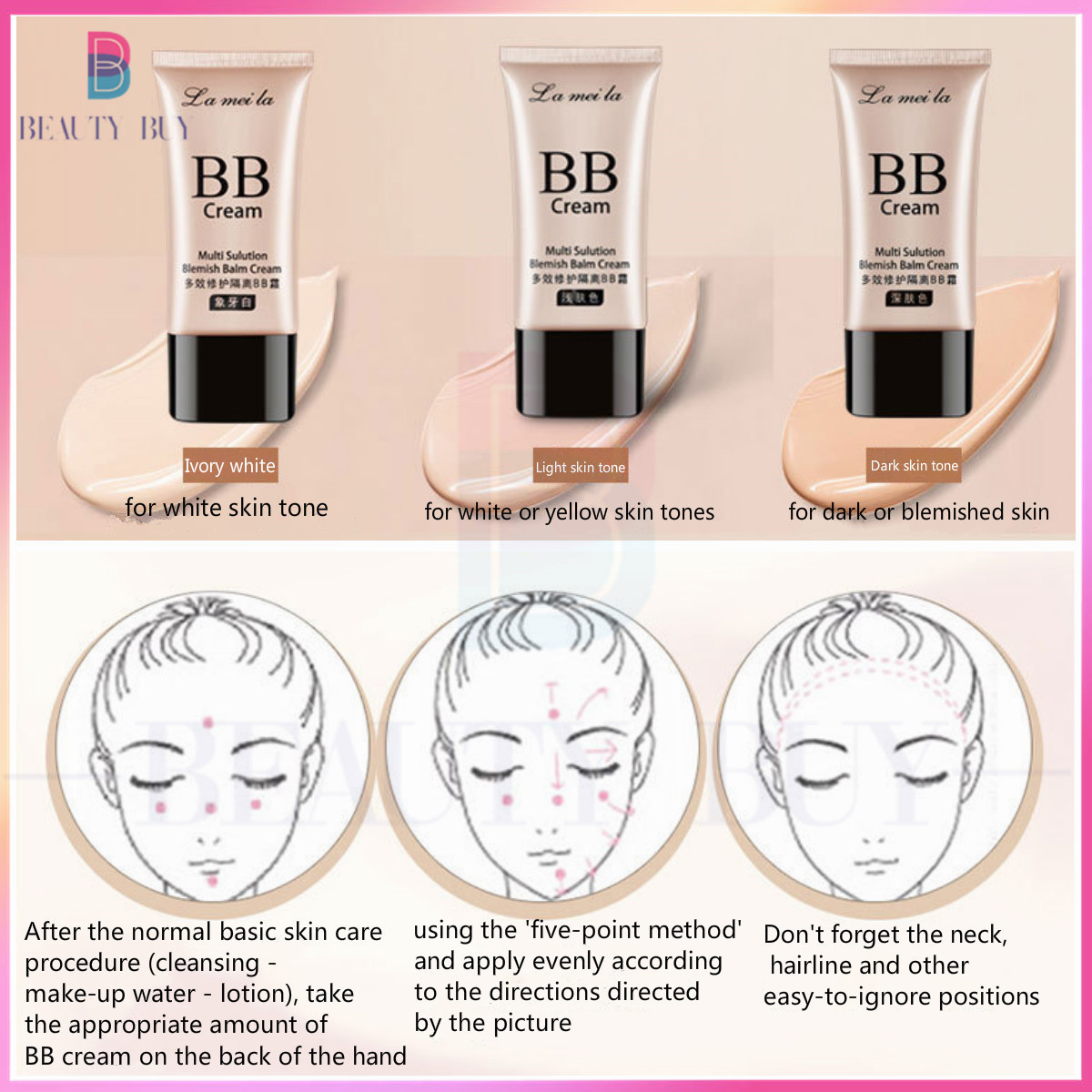 (Hàng Mới Về) Kem Bb Che Khuyết Điểm Dưỡng Ẩm Kiểm Soát Dầu Trang Điểm Lâu Trôi 6137 | BigBuy360 - bigbuy360.vn