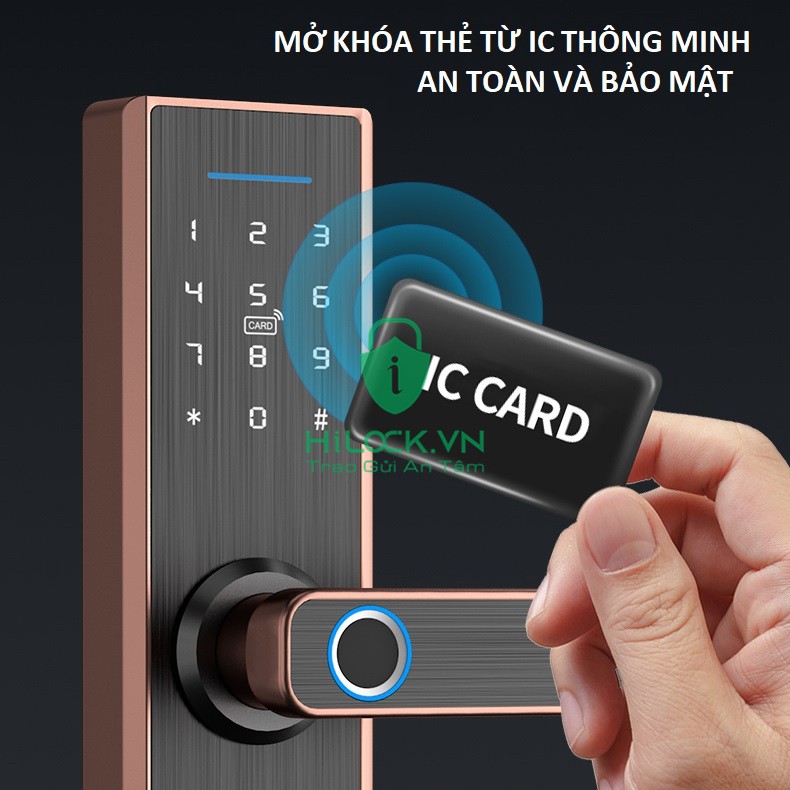 Khóa cửa vân tay thông minh X1 Tuya Smart, WIFI, ttlock mở cửa từ xa, thẻ từ, mật mã siêu nhạy X2 hilock