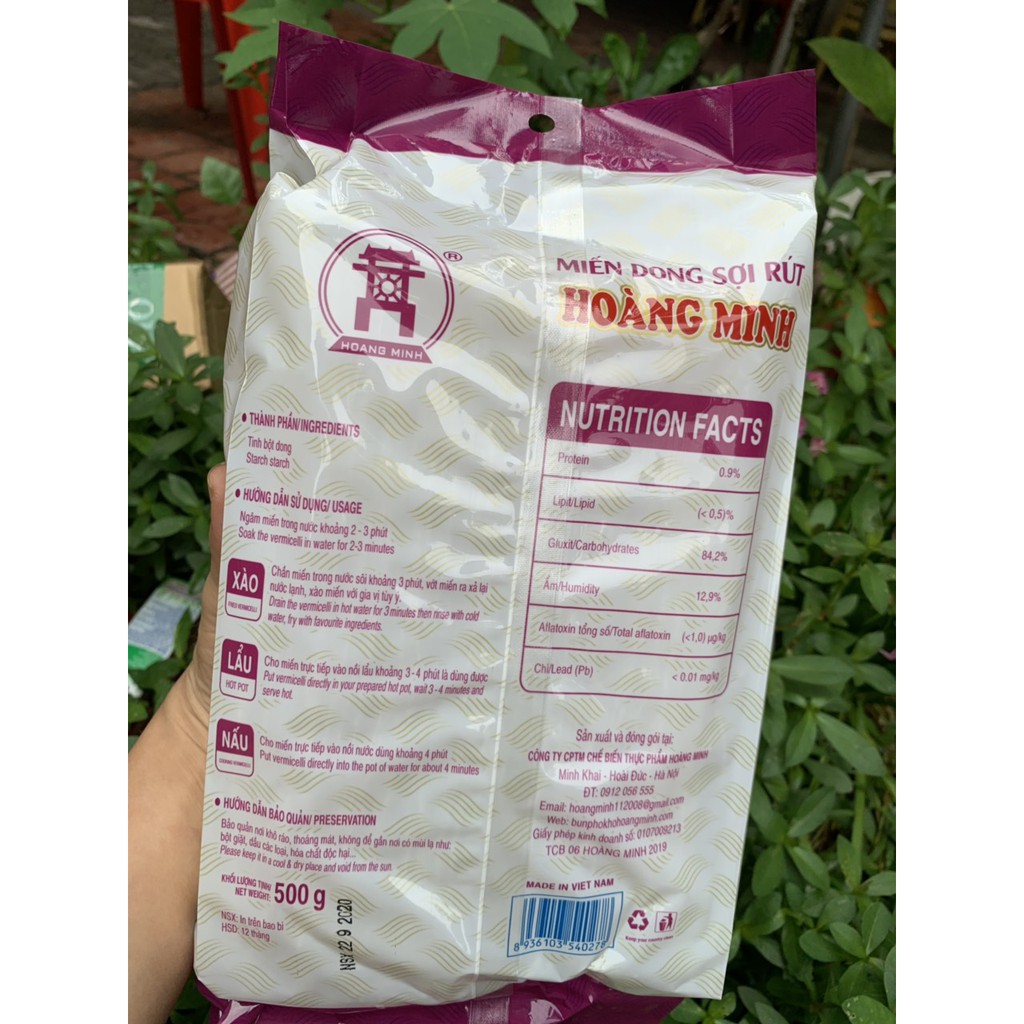 MIẾN DONG SỢI RÚT HOÀNG MINH 500G