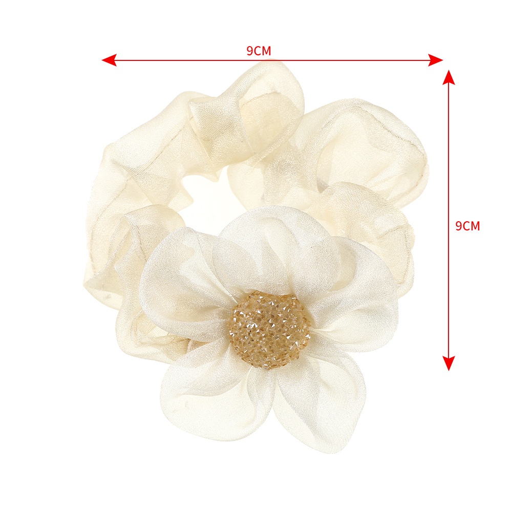 Dây buộc tóc cỡ lớn HAIMEIKANG đính đá và ngọc trai thời trang phong cách Hàn Quốc