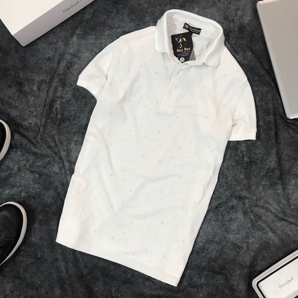 Áo thun nam cổ bẻ Hey Boy hoạ tiết chấm bi cao cấp AXK073 | BigBuy360 - bigbuy360.vn
