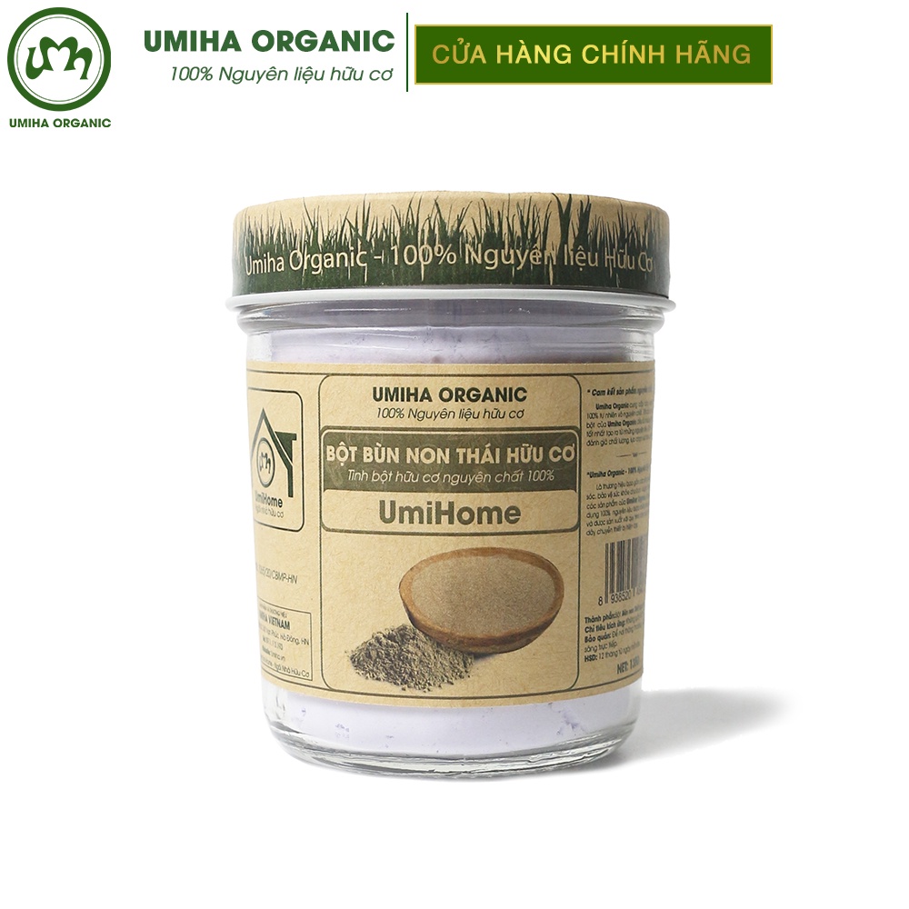 Bột Bùn Non đắp mặt nạ hữu cơ UMIHOME nguyên chất | Young mud powder 100% Organic 135G