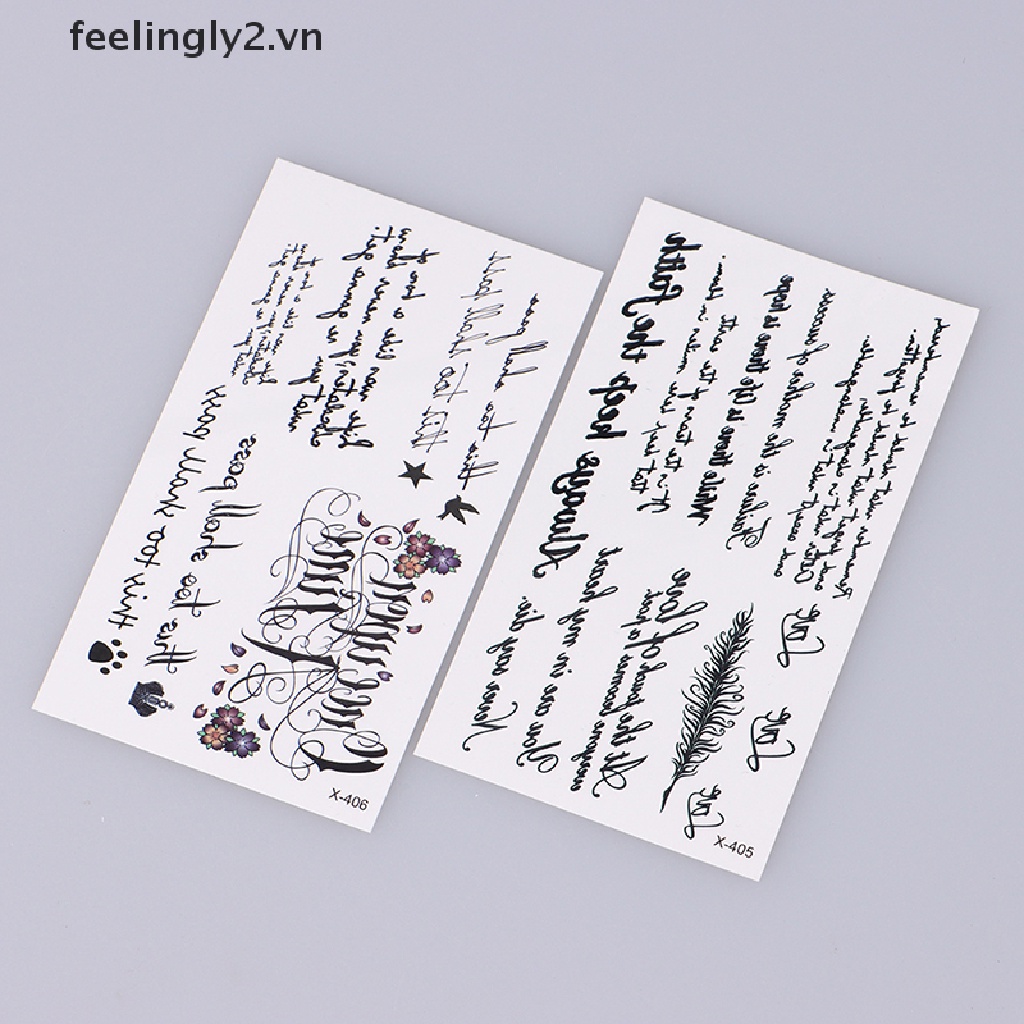 Hình xăm dán tạm thời chống nước hình chữ cái tiếng anh cho nam nữ